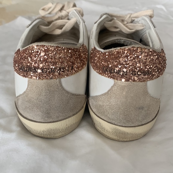 Golden Goose Super-Star Sneakers with Pink Glitter Heel - Picture 3 of 7
